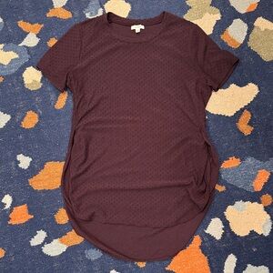 Anthropologie Wilfred Burgundy Short Sleeve Tee
